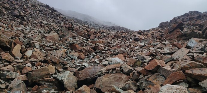 Крутой склон с живыми камнями