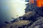 Вид на пляж санатория СОКОЛ с Дозорной башни сентябрь 1995г.