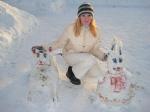Зимние кото-зайцы из Петроградского ледового городка