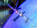 Макет орбитальной станции в космосе