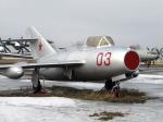 Учебный истребитель МиГ-15. На нем обучались космонавты. На таком же погиб Гагарин.