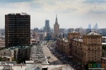 Вид на Комсомольскую площадь и Краснопрудную улицу с жилого здания МПС