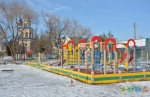 Детская площадка у храма и спортивная от Исинбаевой