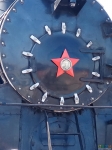 Республика Карелия.Станция Сортавала.Портрет в красной звезде.В.И.Ленин на паровозе.