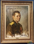 Портрет Гагарина с его подписью