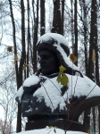 Памятник лётчику Бабушкину М.С. в Бабушкинском парке. Декабрь 2020 г.