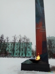 Нижегородская область. г. Дзержинск. Мемориал памяти. Вечный огонь. Январь 2021 год.