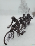 Велодачники едут по сугробам....... Сильнейший снегопад. Март 2021 год.
