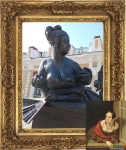 «Тамбовская казначейша», Тамбов, 2021 (интерпретация картины «Женщина в окне (Казначейша)», В.А. Тропинин, 1841)