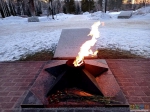 Вечный огонь на мемориале Великой Отечественной войны