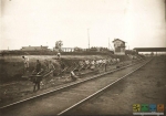 Строительство линии возле станции Черкизово, 1926 год.