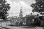 1922 год. Вид Крутицкой улицы со старой застройкой, частично сохранилась. Видно Новоспасский монастырь. 13 шаг.