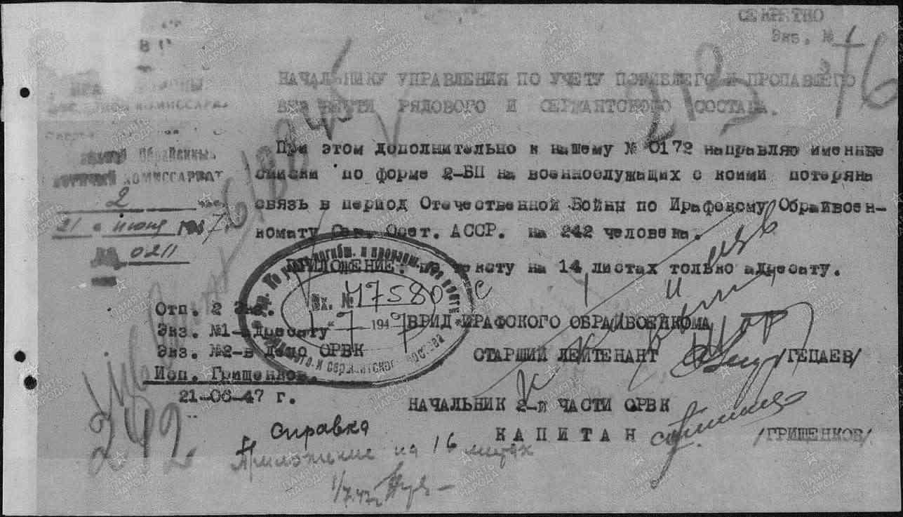 Из архивных документов