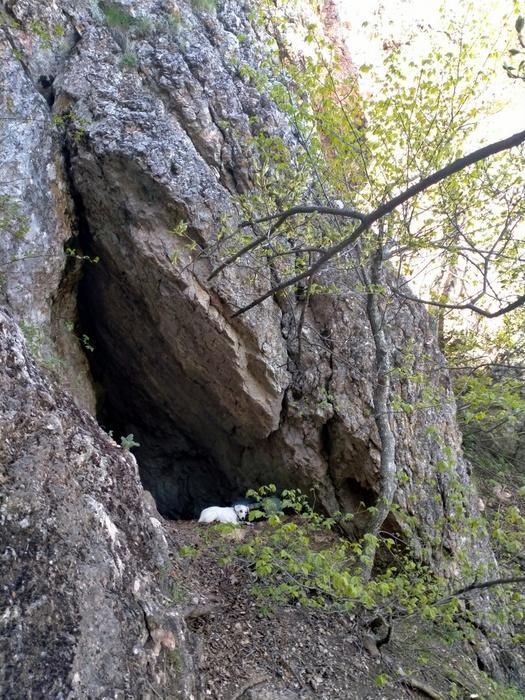 А вот и створ входа Туак-Коба
