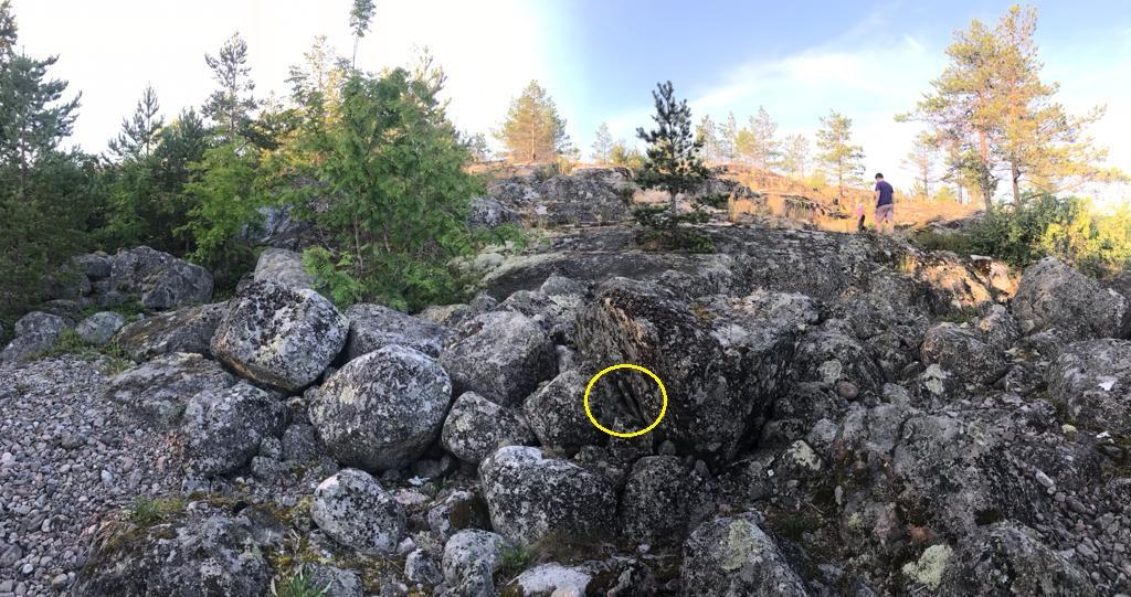 Панорамный снимок места закладки