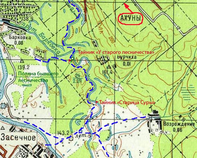 Карта глубин река сура