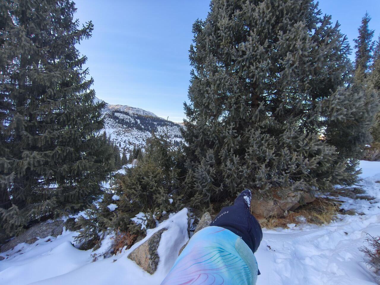 Вид на тайник - тропа слева