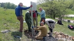 Установка памятного знака