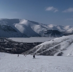 Вид на Кировск с горы Айкуайвенчорр