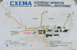 Схема маршрута. Двигаться от КПП до Техника