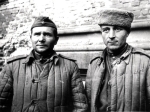 Перед штурмом Рейхстага. 150-я стрелковая дивизия. Командир 756-го полка полковник Ф.М. Зинченко (слева) и командир 674 полка подполковник А.Д.Плеходанов. Берлин. Апрель 1945 года.
