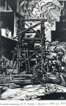 Постройка памятника. Гравюра, 1927 год