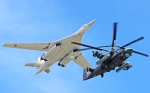 Ту-160М «Белый лебедь» - самый крупный и тяжелый сверхзвуковой боевой самолёт в мире и разведывательно-ударный вертолёт Ка-52 «Аллигатор»