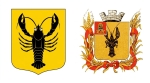 Современный герб 2001 и неутвеждённый герб 1876 года