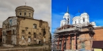 Храм до и в процессе восстановления