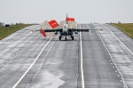 Посадка Су-25 на аэродромный участок дороги