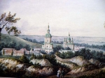 Кирриловский монастырь.Акварель Федора Солнцева 1843 года